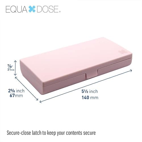 Weekly Pill Case, 7-Day Medicine Organizer with Mirror, Compact, Stylish and Elegant, Pill Planner, 7 Individual Compartments for Supplements, Tablets, Vitamins, and Medications, Pink thumbnail 3