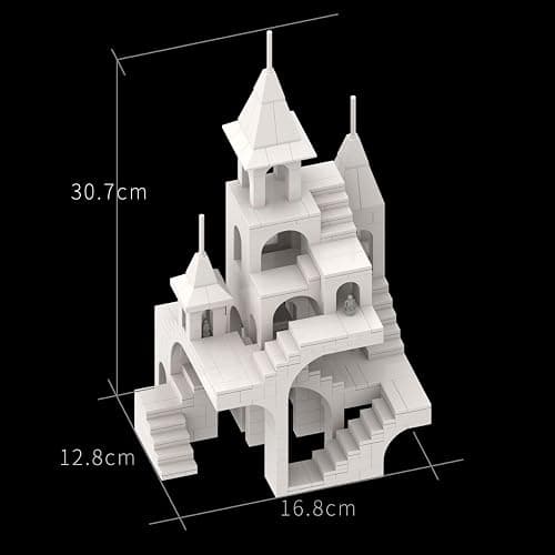 AIYIMUSIDEEN White Sky Castle Building Block，Architecture Building Blocks（580PCS Gifts for Adults and Kids thumbnail 2