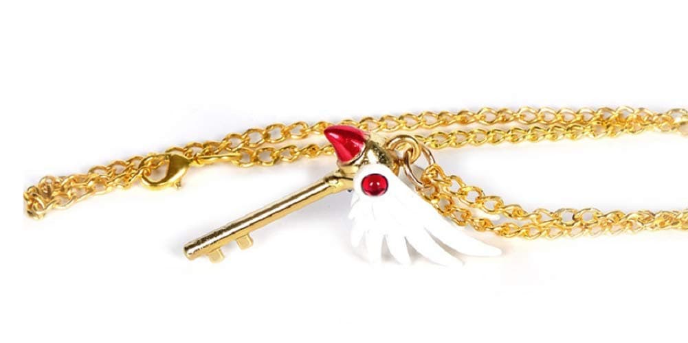 GK-O Anime Card Captor Sakura Kinomoto Sakura Star Wand Keyring Necklace Pendant Key Chain thumbnail 6