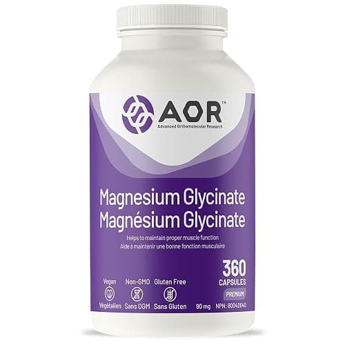 AOR Magnesium Glycinate Supplement, Vegan, 360 Capsules, 120 Day Supply | Magnesium Bisglycinate, Vegan, Non GMO, No Unnecessary Fillers, With or Without Food - Image 1