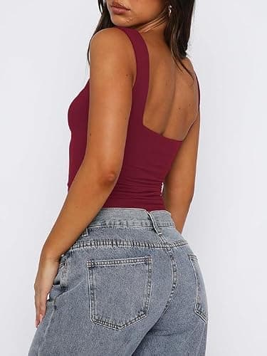 ForeFair Women Sleeveless Sexy Backless Going Out Crop Top Y2K Strappy Ruched Tank Top Summer Tight Slim Fit Cute Tops thumbnail 5