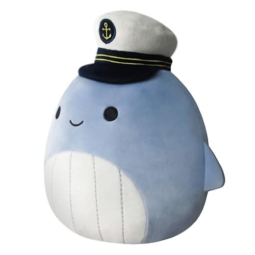 Squishmallows 8-Inch Samir Blue Whale with Sailor Hat - Little Ultrasoft Official Kelly Toy Plush thumbnail 3