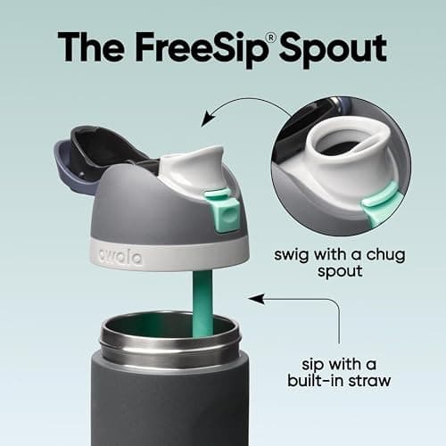 Owala FreeSip Stainless Steel Water Bottle 24 oz Foggy Tide thumbnail 2