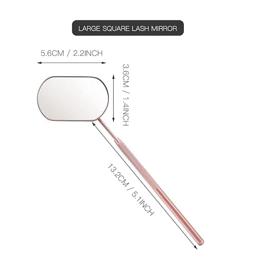 Pretty memory Lash Mirror, 2.2Inches Stainless Steel Makeup Eyelash Mirror, Eyelash Extensions Accessories Supplies, Lash Tech Must Haves (Rose Gold) thumbnail 2