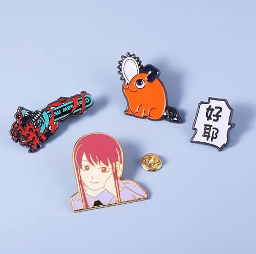 Anime Chainsaw Pochita Brooch Pins - Makima Pochita Cosplay Enamel Pins - Metal Badge Jewelry Accessory for Backpack Clothes Caps thumbnail 6