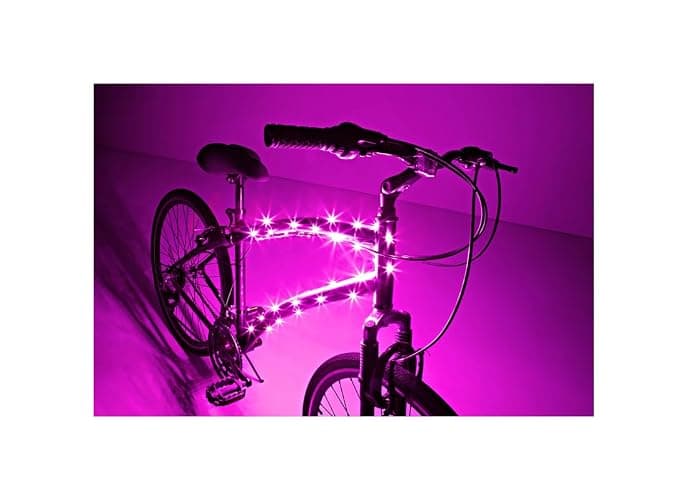 Brightz CosmicBrightz LED Bike Frame Rope Light - 6.5-Foot String Rope - Battery-Powered with On/Off Switch - Ultra Bright Color Keeps Your Ride Fun and Safe for Kids, Teens, & Adults thumbnail 5