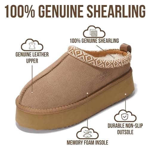 Project Cloud 100% Genuine Leather Platform Slippers for Women – Soft Memory Foam Womens Slippers & Supportive Clogs for Women 2025 – Cozy, Stylish Everyday Footwear (Sayre) thumbnail 3