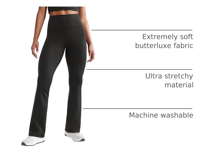 CRZ YOGA Butterluxe Flare Leggings 29"/30.5"/32"/33.5" - High Waist Bootcut Wide Leg Lounge Womens Yoga Pants with Pocket thumbnail 3