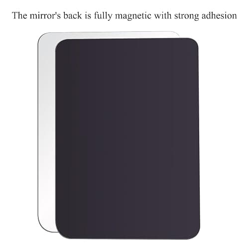 Neehows 1 Pc Strong Magnetic Locker Mirror, 4.17" x 5.78" Small Real Glass Mirror with Super Clear Reflection and Fully Magnetic Back for School Locker Refrigerator Office Cabinet thumbnail 4