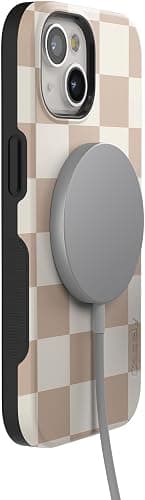 Casely iPhone 15 Case | Fit Check | Neutral Checkerboard Checkered | Compatible with MagSafe | Bold Protective Design thumbnail 6