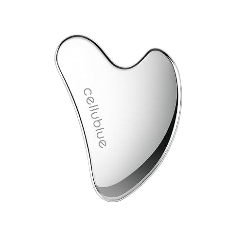 Gua Sha Métal Visage – Accessoire de Massage Facial en Acier Inoxydable – Sculptant & Raffermissant – Spécial Double Menton – Effet Froid Décongestionnant - Image 1
