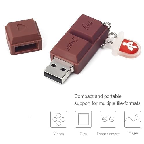 64GB USB Flash Drive Chocolate-Shaped, BorlterClamp Novelty USB Drive Thumb Drive Memory Stick for External Data Storage thumbnail 5