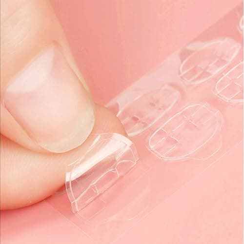 Ivtor 10 Sheets Waterproof Breathable Jelly Double Sided Nail Adhesives,Press on Nails Sticky Tabs Nail Glue Sticker thumbnail 4
