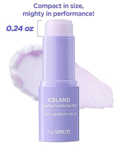 THESAEM Iceland Hydrating Peptide Eye Stick 0.24oz - Elasticity, Cooling, Moisturizing Eye Balm for Loose Skin – Under Eye Treatment - Balm to Smooth Skin Texture - Daisy Flower Scent thumbnail 3