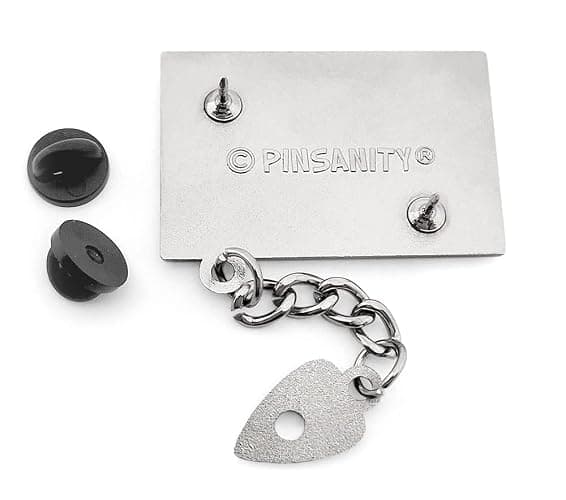 Pinsanity Black Ouija Board with Planchette Charm Enamel Lapel Pin thumbnail 5