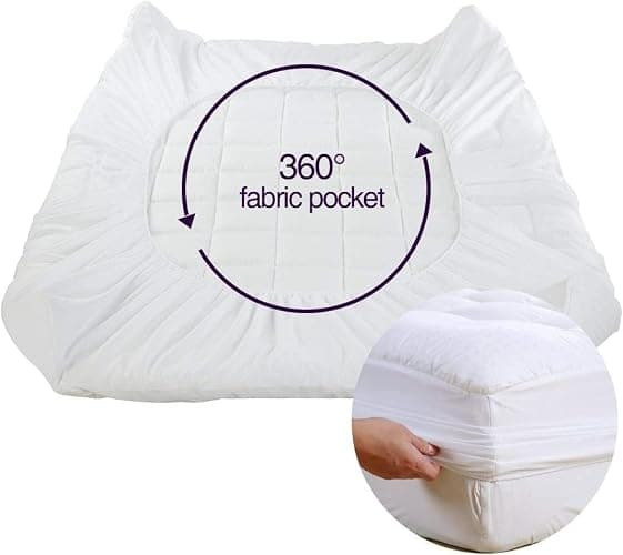 EASELAND Twin XL Mattress Pad Cotton Pillow Top Mattress Topper White | College Dorm Mattress Cover Cooling Cotton Top,8-21" Deep Pocket Protector 39x80 Inches,Boxing Quilted & Machine Washable thumbnail 5