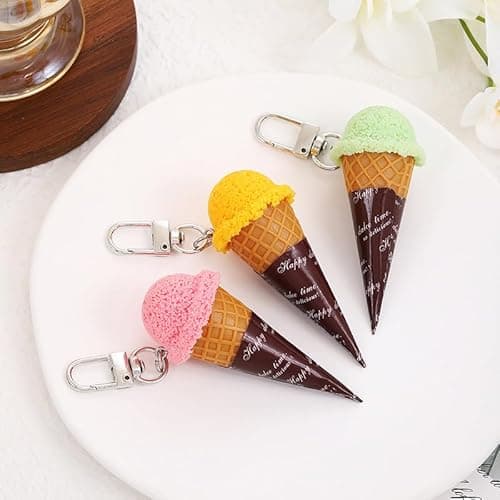 HSYHERE Men Women Creative Interesting Novelty Stylish Mini Simulated Food Orange Shrimp Keychain Key-ring Pendant thumbnail 3