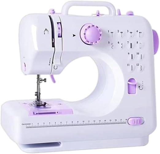Beginner Sewing Machine,mini Sewing Machine Portable Electric Sewing Machine,12 Stitches Sewing with LED Light, Accessory Kit, Ideal for Clothing,Pillowcases,Sheet. thumbnail 7