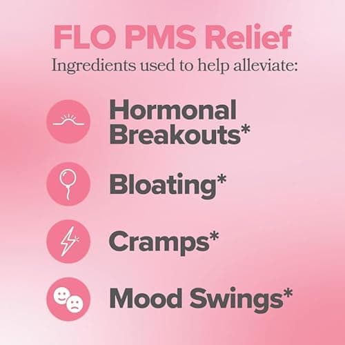 O Positiv FLO PMS Gummies for Women - Proactive PMS Relief - Targets Hormonal Breakouts, Bloating, Cramps, & Mood Swings with Chasteberry, Vitamin B6, & Lemon Balm - PMS Gummies (Pack of 1) thumbnail 2