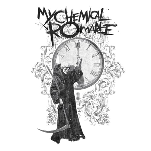My Chemical Romance Fire Time Mens White Short Sleeve T Shirt Rock Music Vintage Style Graphic Tees thumbnail 3