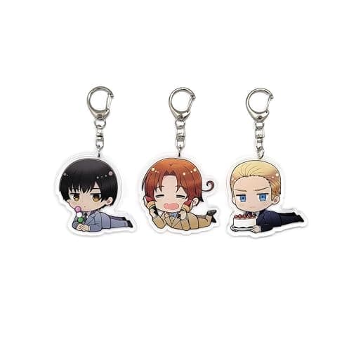 EBTY DREAMS Inc. - Set of 3 Hetalia Axis Powers Acrylic Keychain North Italy, Germany, Japan v2 - Image 1