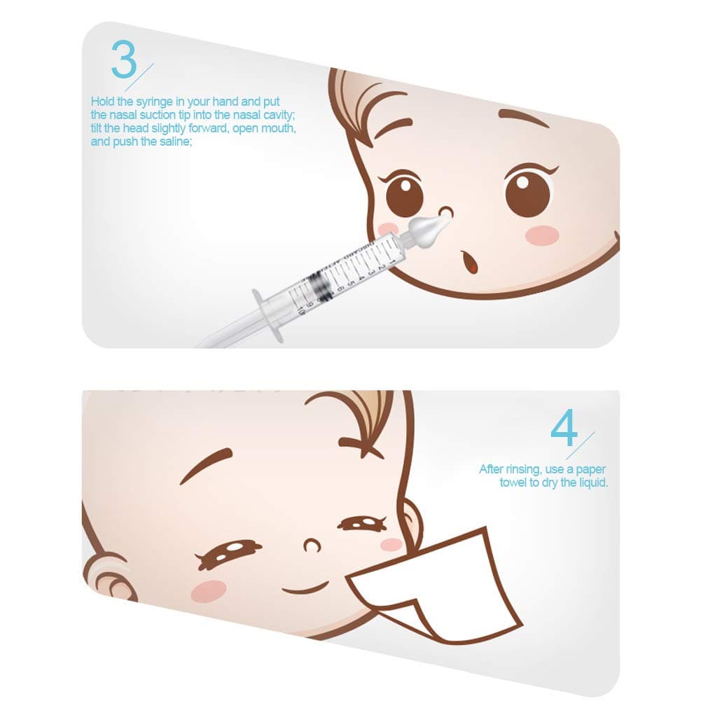 Neusreinigingssysteem, professioneel, voor baby's, neusreiniger, draagbaar, snel spoelen, natuurlijke ontlasting (2 stuks) thumbnail 6
