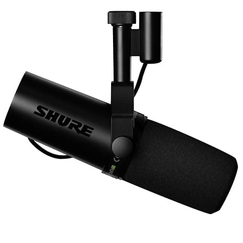 Shure SM7dB Dynamic Vocal Microphone with Built-in Preamp – Studio Mic for Streaming, Podcasting, and Recording – Smooth Sound, Wide Frequency Range, Rugged Build, Windscreen Included, Black thumbnail 11