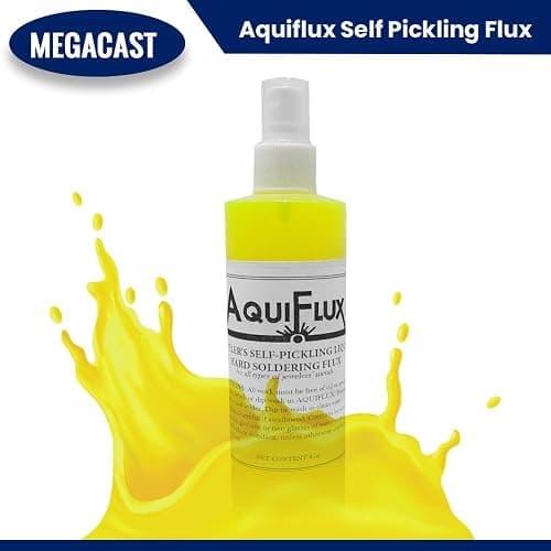 Aquiflux Self Pickling Flux for Precious Metals Gold Silver Jewelry and Hard Soldering 8 Oz Megacast (275 ml) thumbnail 2