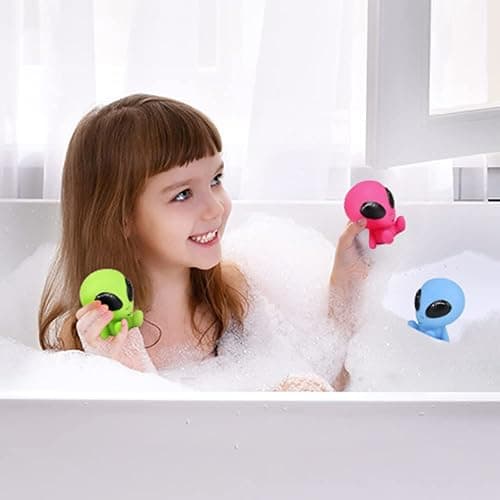 ArtCreativity Rubber Galactic Aliens, Set of 10, Alien Toys for Kids in Assorted Colors, Great as Outer Space Party Favors, Bath Toys for Kids, Swimming Pool, and Office Desk Decorations thumbnail 5