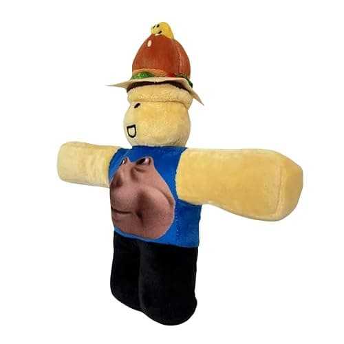 Forsaken The Burger Guy Plushie, 10 Inch Stuffed Toy, Soft Plush Figure, Gaming Collectible, Game Room Decor, Beige Blue Plush, Gift for Gamers and Fans (26cm) thumbnail 3