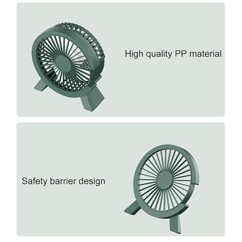 APGLSXY Retro USB Desk Fan Table Fan 1 Speed 4Blades Table Fan for Home Car Outdoor Travel thumbnail 7