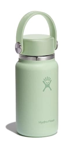 Hydro Flask Micro Water Bottle - Insulated Leak Proof Mini Flask - Stocking Stuffer or White Elephant Gift 6.7 Oz Aloe thumbnail 4