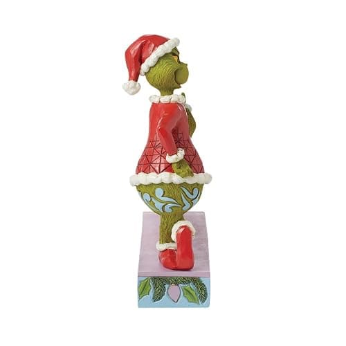 Enesco Dr. Seuss Grinch by Jim Shore Santa Grinch Merry Christmas Word Sign Grinch Figurine, Stone Resin Hand Crafted Collectible Christmas Figurines Home Decor Sculpture Statue, 7.09 Inch, Multicolor thumbnail 6