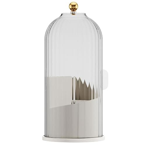 YOOLENS Makeup Brush Holder with Lid 360 Rotating Clear Dustproof Make Up Organizers for Vanity Bathroom Countertop, Transparent thumbnail 7
