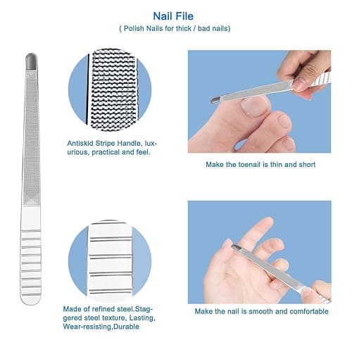 HIFAU Professional Cuticle Nippers Kit, Cuticle Trimmer with Cuticle Pusher & Other Durable Nail Care Manicure Kit for Women, Premium Stainless Steel & Ergonomic Design, Travel & Gift thumbnail 5