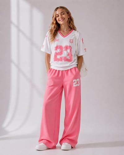 Azmxynol Tween Girls Clothes Short Sleeve Graphic T-Shirt Top + Sweatpant 2 Piece Outfit Set, Size 7-15Years thumbnail 2