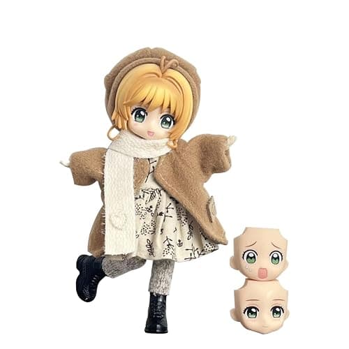 YLQANONG Cardcaptor Kinomot Figures Real Cloth Movable Replaceable Face Cerberu Anime Figure Statues PVC Cardcaptor Anime Action Figurine 14CM - Image 1