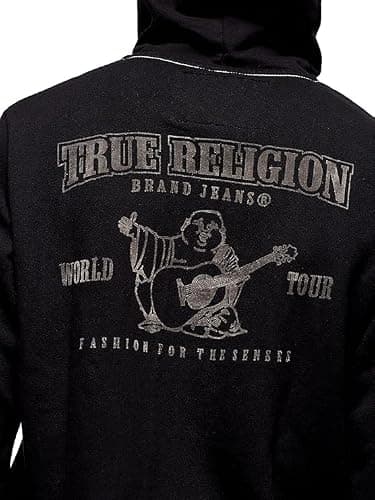 True Religion Men's Buddha Logo Zip Hoodie Sweatshirt Hooded Sweatshirt thumbnail 10