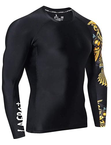 LAFROI Men's Long Sleeve UPF 50+ Baselayer Skins Performance Fit Compression Rash Guard-CLYYB thumbnail 4