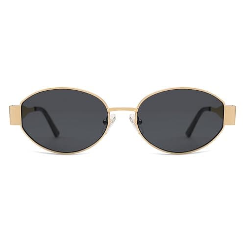 SOJOS Retro Oval Sunglasses for Women Men Trendy Sun Glasses Classic Shades UV400 Protection SJ1217 thumbnail 2