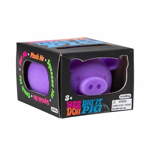 Schylling Nee Doh Dig' It Pig...Groovy Glob! Squishy, Squeezy, Stretchy Stress Fidget Balls - Colors May Vary - Pack of 3 thumbnail 3