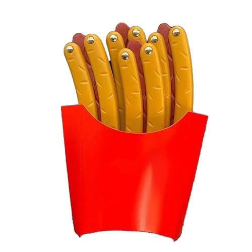 RMISODO 2 Pcs Hotdog Butterfly Fidget Knife Toy, Colorful and Novel Shape,Made with 3D Printing Technology ,Sturdy and Durable,Perfect Stress Relief Toy thumbnail 3