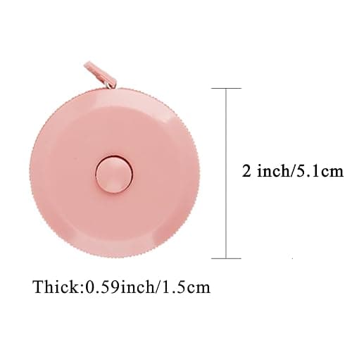 GDMINLO 3 Pack Tape Measure Measuring Tape for Body Fabric Sewing Tailor Cloth Knitting Craft Weight Loss Measurements Retractable 60-inch 1.5 Meter, Small Push ButtonDouble Scales Rulers thumbnail 2