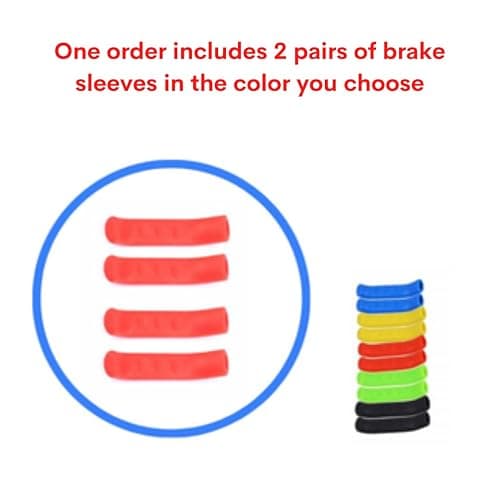 Juscycling Brake Lever Grip, Anti-Slip Shock-Absorbing and Comfortable, Silicone Sleeve Universal Brake Handle Protection Covers Grips for Road and Mountain Bike, MTB, BMX Bicycle, 2 Pairs (Black) thumbnail 3