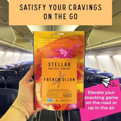 Stellar Snacks Pretzel Braids - Regular Big Bag & Mini Pretzel Braids Combo - Regular & Mini Maui Monk Vegan Pretzels, Large Resealable Bag 16 Oz Bundled with Mini Pretzel Airline Size Sampler, Vegan, Non-GMO, Gourmet Pretzel Sticks, Braids, Rods, Twists thumbnail 8