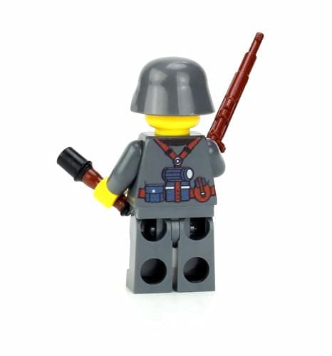 Battle Brick 1.6 Inches Tall German Kar98 WW2 Soldier Custom Minifigure | Printed in the USA | Genuine Military Minifig | Great Gift for Ages 8+ to Adult AFOL thumbnail 5