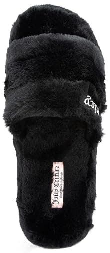 Juicy Couture Women's Faux Fur Platform Slippers – Fluffy Cozy Indoor Outdoor Slip-On House Shoes thumbnail 5