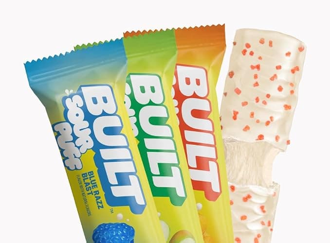 BUILT Bar Sour Puff Protein Bars - Variety Pack - 16g Protein Snack Bars with Collagen - Calorie Conscious & Gluten Free - 12 Count thumbnail 8