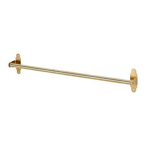 Ikea Rail, Polished / Brass-Colour 60 cm (23 ½ "), & 5 Pcs Hooks 7 cm (2 ¾ ") thumbnail 3