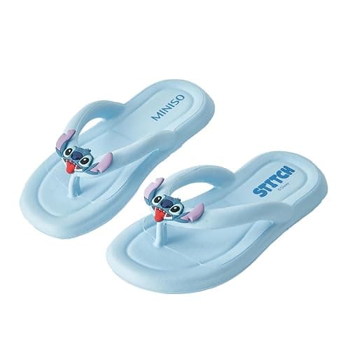 MINISO Disney Stitch Women's Flip Flops - Soft Slippers with Anti-Slip Sole, Waterproof Summer Sandals for Beach, Pool, Shower | Cute Cartoon Slippers for Girls, Women | Gift for Stitch Fans - Image 1